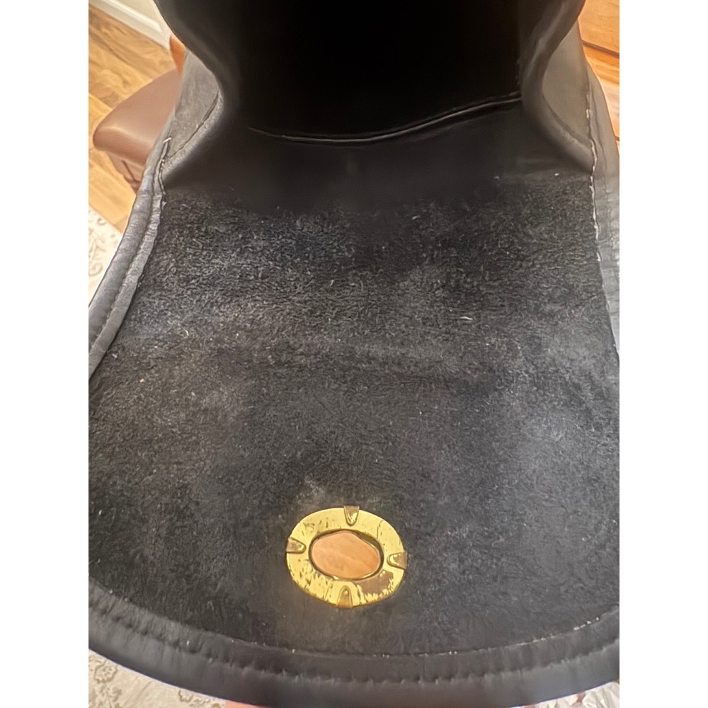 Vintage Coach 9973 Black Leather Turnlock Mini Crossbody Bag USA - Picture 5 of 8